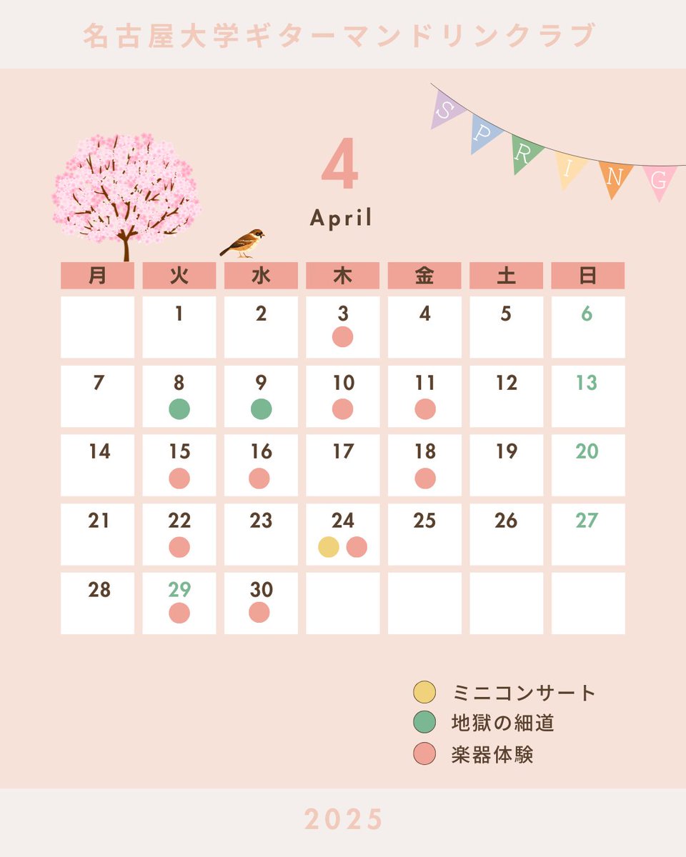 ミニコンのお知らせ- ̗̀📣
4/19日(土)17:00-ミニコンサートを行います！楽器体験もまだまだやっています！
参加希望の方は都合のいい日とお名前をDMでお伝えください🙇🏻‍♀️✨