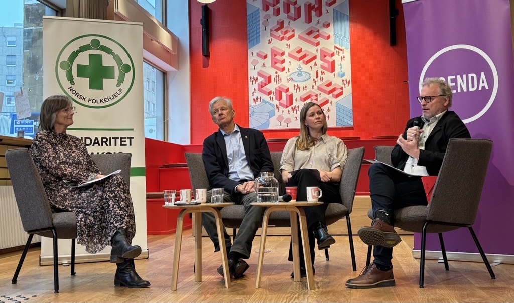 Norsk Folkehjelp (@norskfolkehjelp) on Twitter photo Bistand er under sterkt press. Mens vi ser effekten av de dramatiske kuttene fra USA, melder flere land at de ogsÄ kutter. Vi som organisasjoner mÄ kjempe sammen for Ä styrke demokrati, folke- og humanitÊrett i en urolig verden - med <a href="/tankesmien/">Tankesmien Agenda</a> <a href="/NRC_Norway/">Norwegian Refugee Council</a> under tirsdagens panel Bistand er under sterkt press. Mens vi ser effekten av de dramatiske kuttene fra USA, melder flere land at de ogsÄ kutter. Vi som organisasjoner mÄ kjempe sammen for Ä styrke demokrati, folke- og humanitÊrett i en urolig verden - med <a href="/tankesmien/">Tankesmien Agenda</a> <a href="/NRC_Norway/">Norwegian Refugee Council</a> under tirsdagens panel