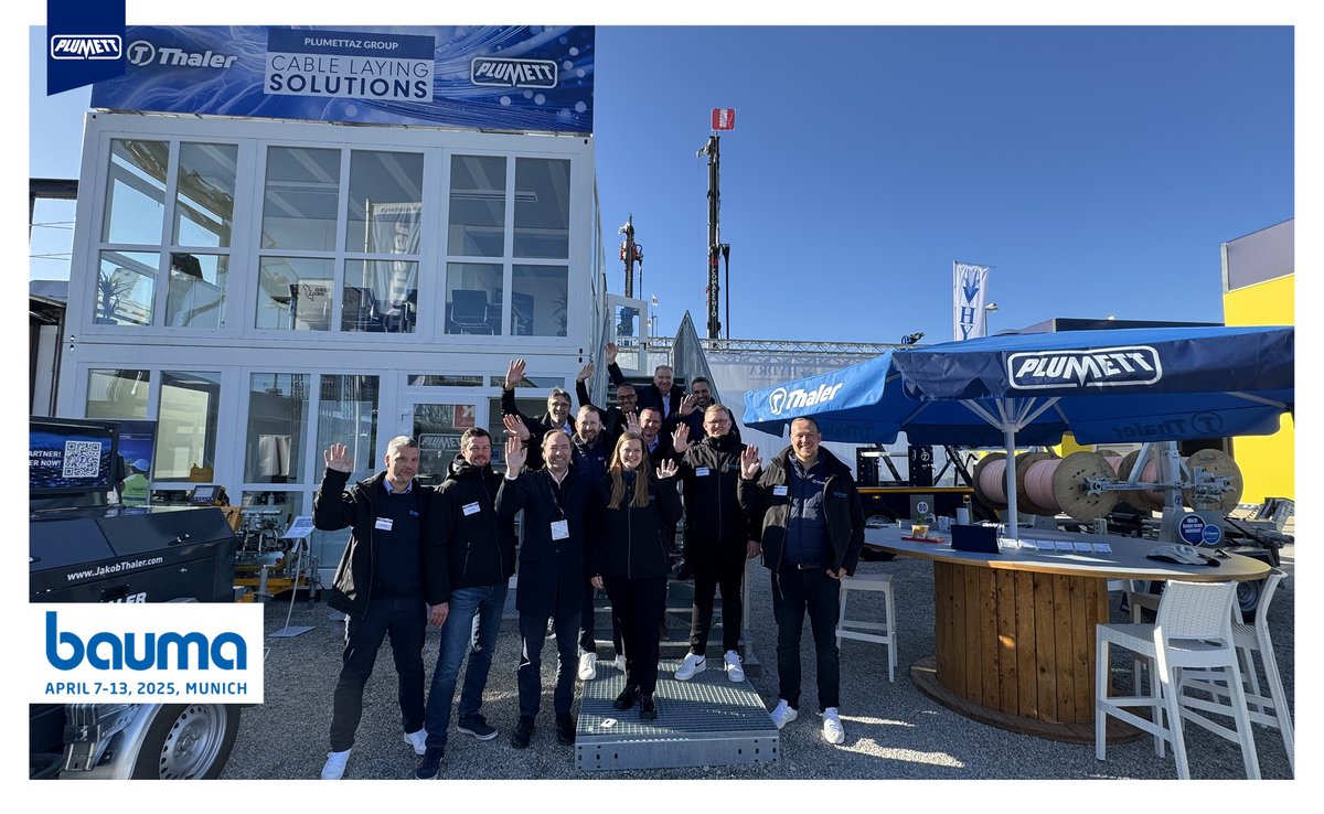 plumettazSA's tweet photo. Bauma 2025 comes to an end!
Thank you to all our visitors and customers who came to see us, to all our employees for their unfailing commitment , to our partners for making this an exceptional event , and to the organizers of Bauma that lived up to expectations! 
See you in 2028! https://t.co/UQXqroQ1cx