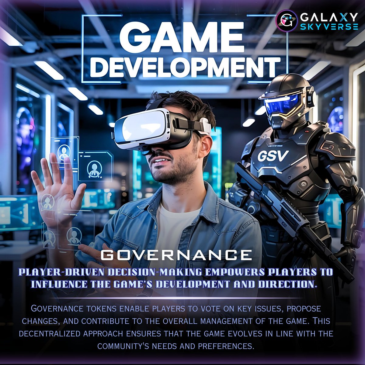 Galaxy_skyverse's tweet photo. "Building Galaxy Skyverse together — where players shape the future through GSV governance." #GalaxySkyverse
#GSVToken
#GameGovernance
#CommunityGovernance
#DecentralizedGaming
#PlayerGovernance
#GSVCommunity https://t.co/wErPVSpxTT
