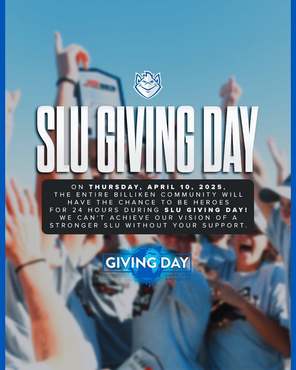 SLU Giving Day is HERE!! We hope you are able to give and support the Billiken Women's Soccer program. We are always grateful for your support! #rollbills 

crowdfunding.slu.edu/slu-giving-day