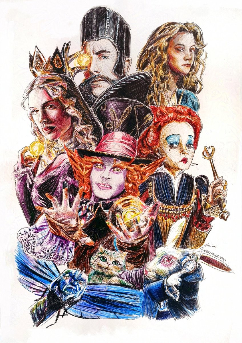 KerrinWinona's tweet image. Drawing of Alice in Wonderland characters
Tools: colored pens

The drawing compilation can be seen on YouTube channel: youtube.com/shorts/vbX9lOB…
