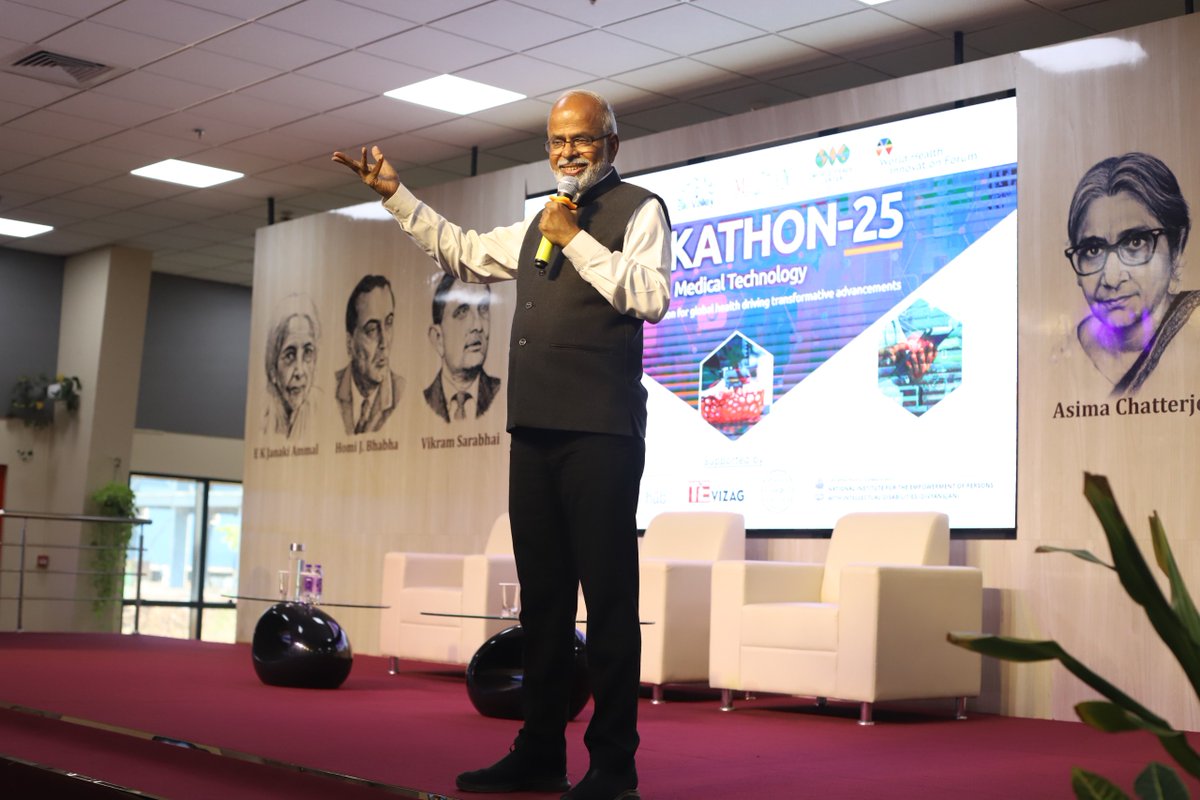 Day 4 of #Hackathon2025 kicks off with a powerful #masterclass by Dr. <a href="/velumania/">Dr. A. Velumani.PhD.</a>, Founder of <a href="/Thyrocare/">Thyrocare</a>, inspiring 200+ #innovators with the message — #Health is the growth sector, and #AMTZ is the place!