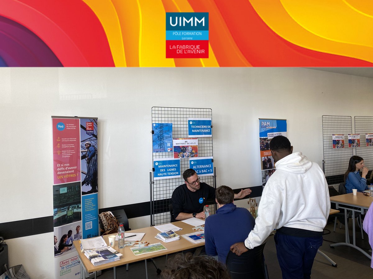 RTE_Est's tweet photo. 🎉 @RTE_France est présent jusqu'à 17h au Forum de l'#Alternance de l'@uimm de Maxéville ! 🚀​

💬 Venez échanger avec nos équipes pour découvrir les métiers passionnants du Réseau de Transport d'Électricité et les perspectives offertes par l'alternance 🛠️.​

👉 Rejoignez-nous et faites partie de la transition énergétique ! 🌿