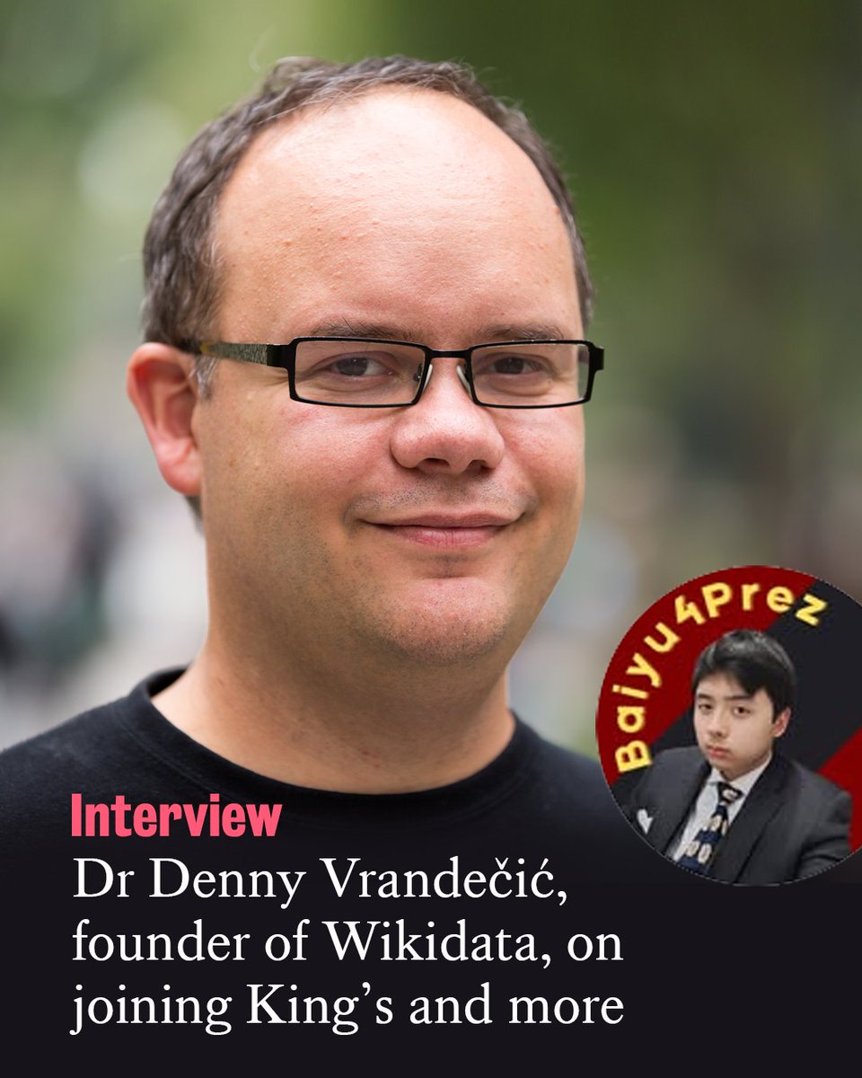 We're thrilled to welcome Dr <a href="/vrandezo/">Denny Vrandečić</a>, founder of Wikidata, as a Visiting Professor in Informatics! 💻

Read his recent interview with Baiyu Liu, KCLSU President-Elect and third year Computer Science student ⬇️
kcl.ac.uk/meet-dr-denny-…