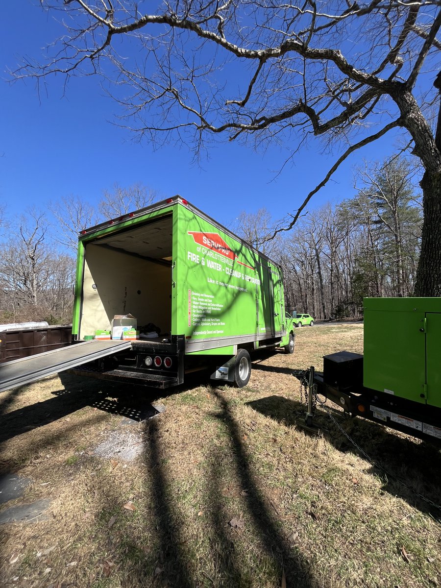 SERVPRO_cville's tweet photo. 🔥 On-site at a recent fire loss, carefully handling contents and starting the restoration process. SERVPRO of Charlottesville is here to help.
#firedamagerestoration #servproofcharlottesville #contentscare #heretohelp #restorationexperts #likeitneverevenhappened https://t.co/BzxdD84go9