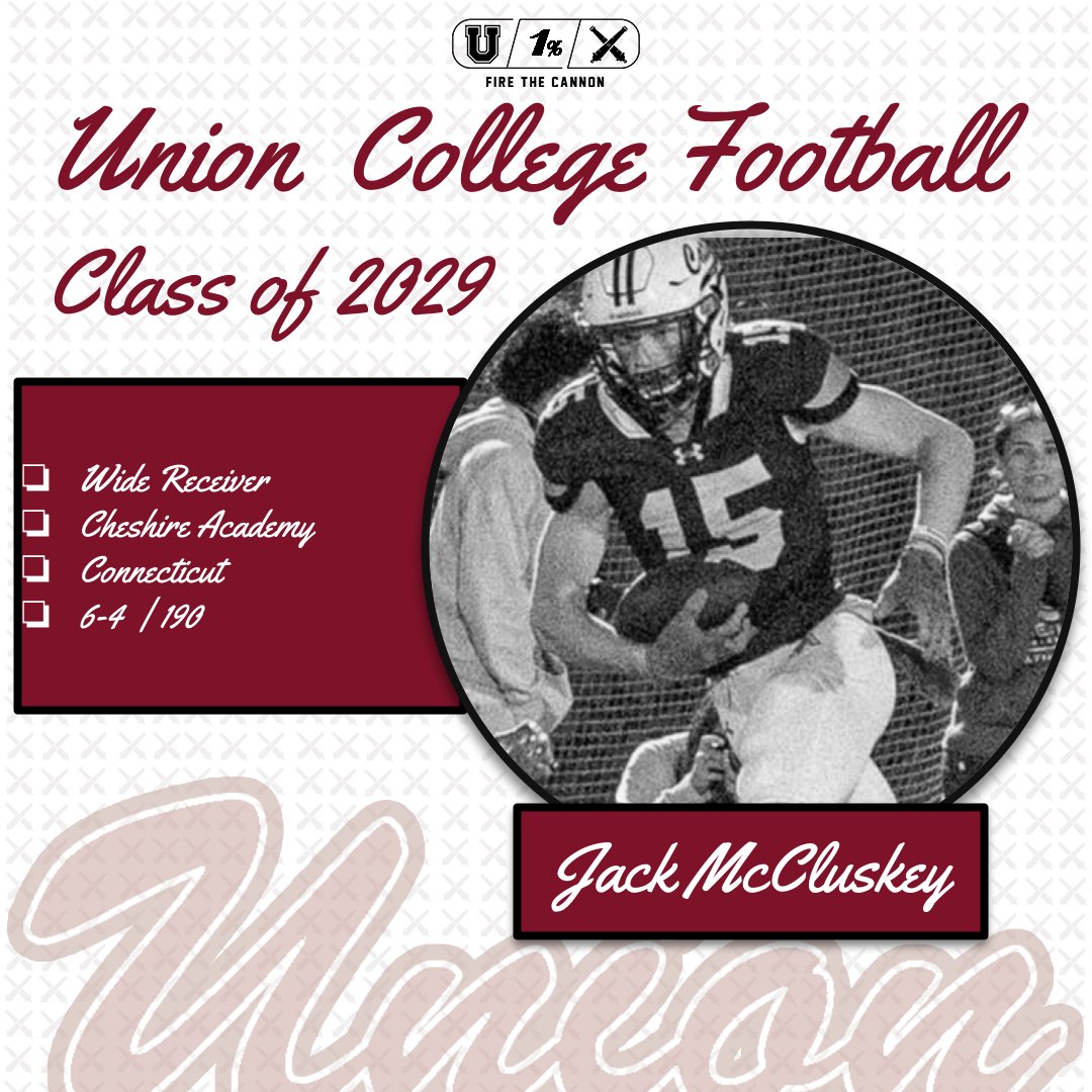 Union College Football (@unioncollegefb) on Twitter photo 𝓞𝓯𝓯𝓲𝓬𝓲𝓪𝓵𝓵𝔂 #GoU!
<a href="/Jack_McCluskey_/">Jack McCluskey</a> ➡️ 𝓢𝓬𝓱𝓮𝓷𝓮𝓬𝓽𝓪𝓭𝔂, 𝓝𝓨
Welcome to the Union Football family.
#FTC 𝓞𝓯𝓯𝓲𝓬𝓲𝓪𝓵𝓵𝔂 #GoU!
<a href="/Jack_McCluskey_/">Jack McCluskey</a> ➡️ 𝓢𝓬𝓱𝓮𝓷𝓮𝓬𝓽𝓪𝓭𝔂, 𝓝𝓨
Welcome to the Union Football family.
#FTC