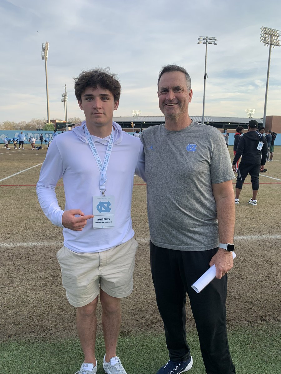 David12Green27's tweet photo. After a great conversation with @CoachPriefer I am blessed to have received a scholarship offer to play @UNCFootball‼️ #GDTBATH🐏

@DanOrnerKicking @HPCAFootball @Belichick_B @_thebillymiller @JoeAnile @mlombardiuncgm @F00TBALLDAD @Coach_J_Fowler @NewLevelPerform https://t.co/iOTG0ArEXj