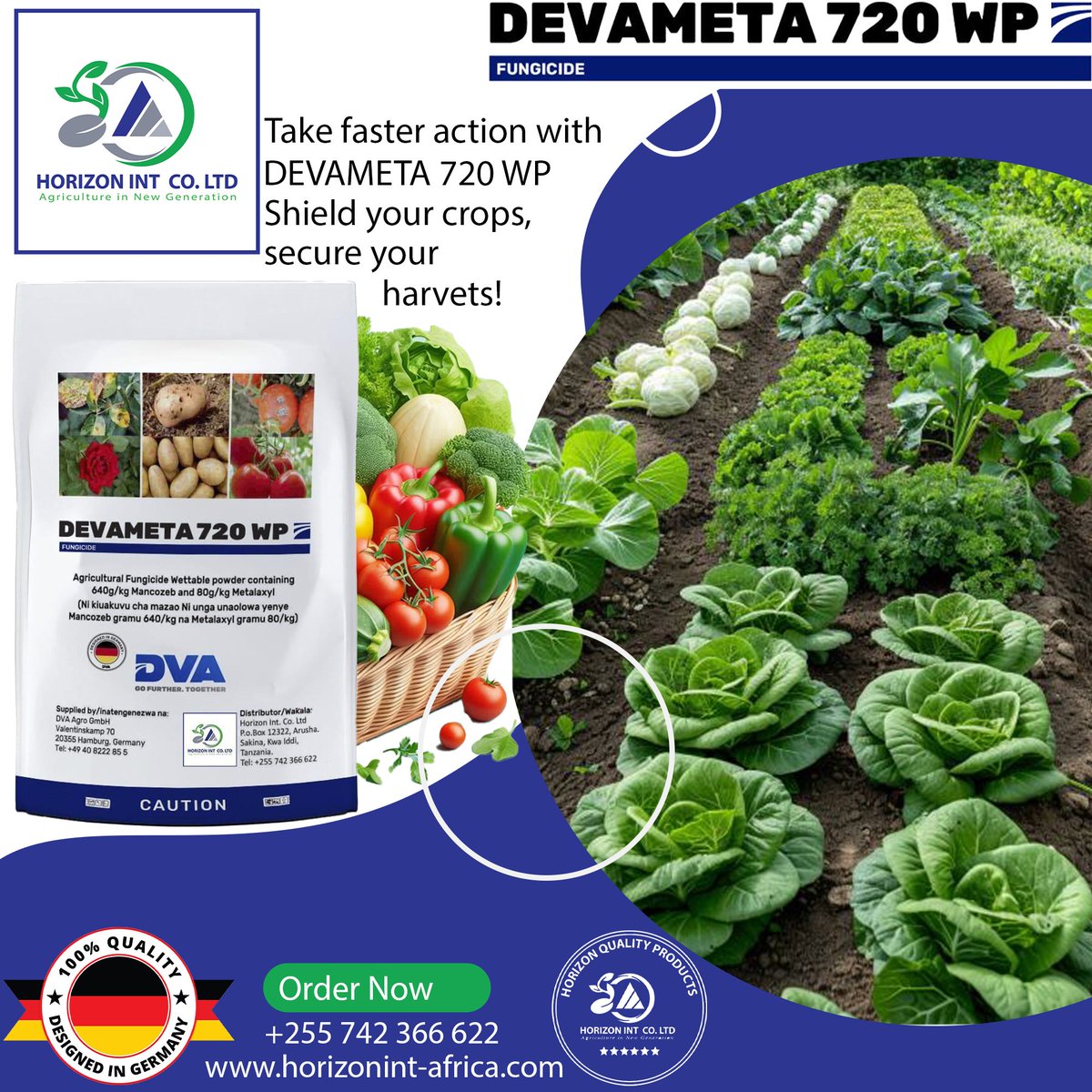 Don't let fungal Diseases Ruin your crops! choose DEVAMETA 720WP.