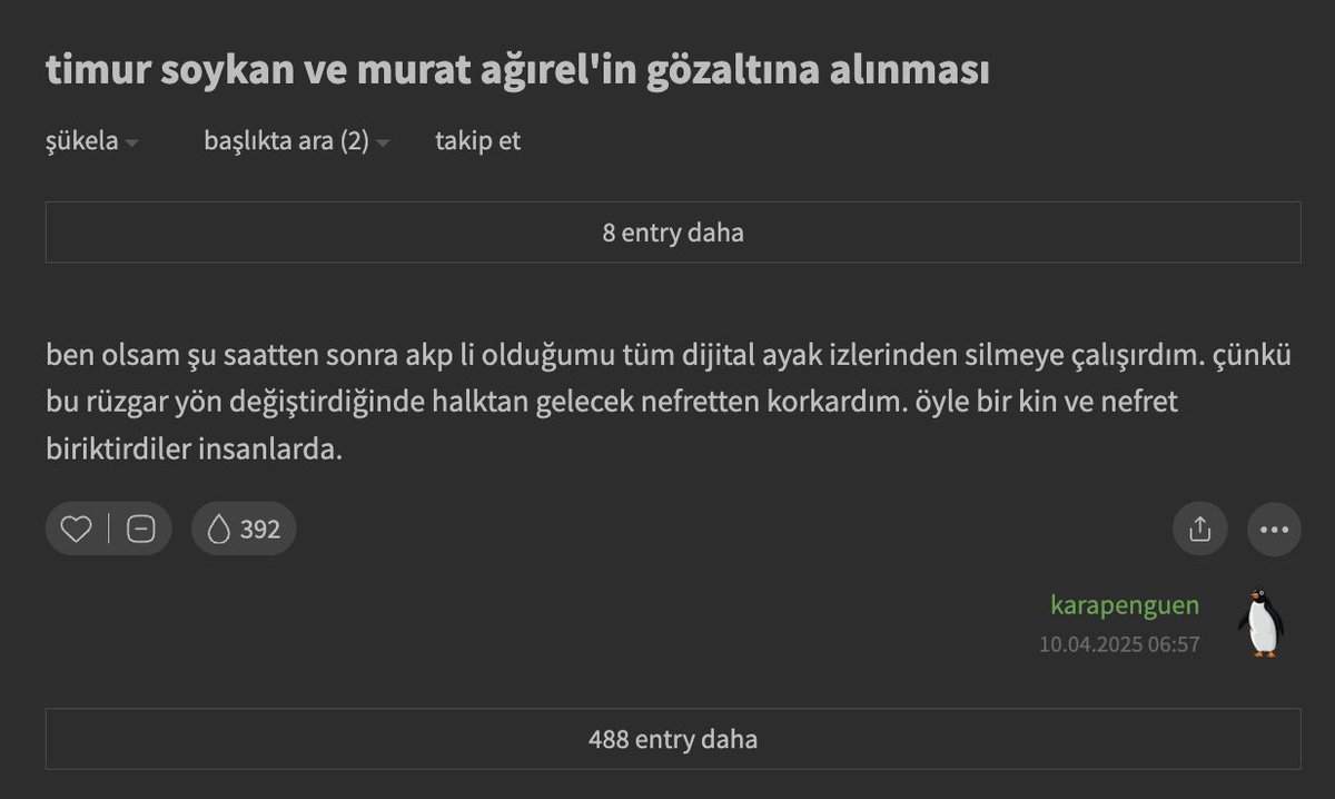 telmas24's tweet photo. Ekşi sözlüktekiler alternatif bir evrende yaşıyor. 

Mesela halktan gelecek nefret deyip deyip duruyorsunuz da hangi halk arkadaş bu, her 10 seçmenden 7’sinin en az bir defa oy verdiği, her iki kişiden birinin hala destek olduğu bir iktidar bu. Onlar halk olmuyor mu? https://t.co/uhAuIHWg2u