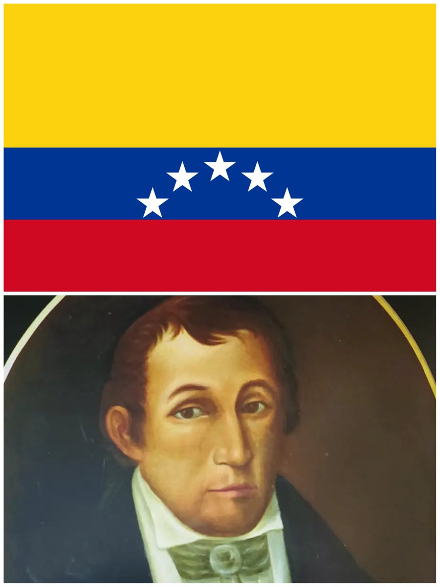 🇩🇴🤝🇻🇪 República Dominicana intentó unirse a la Gran Colombia de Simón Bolívar para lograr su independencia. Con el impulso del prócer José Núñez de Cáceres, en 1821 nació el Estado Independiente del Haití Español (el proyecto de bandera, en la imagen),