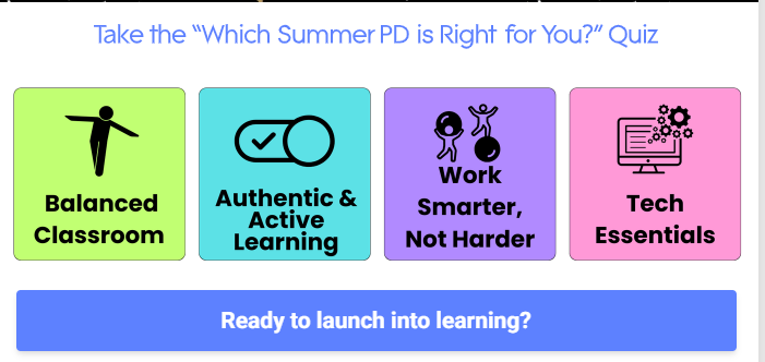kisdsectech's tweet photo. 🚀 Not sure which #eVolve2025 session is right for you? Take our "Which Summer PD is Right for You?" quiz! 🌟 Answer a few quick questions &amp; find your perfect match.
🔗 https://t.co/KiMiXCtTGw 
Get ready to eVolve your teaching this summer! ☀️ #eVolve2025 #TeachingWithTech https://t.co/8JZq0dMqXw