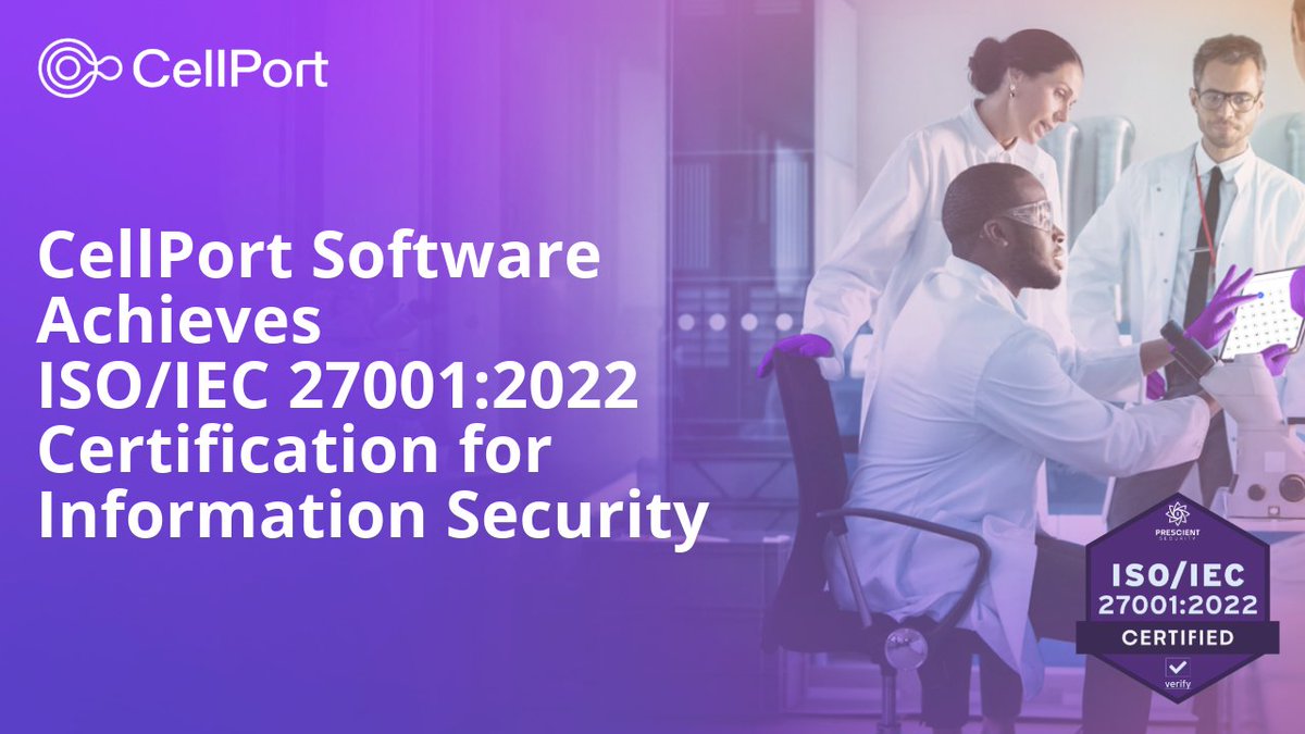 Maintaining our ISO/IEC 27001 certification—now upgraded to the 2022 standard—reflects our commitment to protecting sensitive data in life sciences. In an era where digital infrastructure is fundamental, robust security isn’t optional—it’s essential.
cellportsoftware.com/news/cellport-…