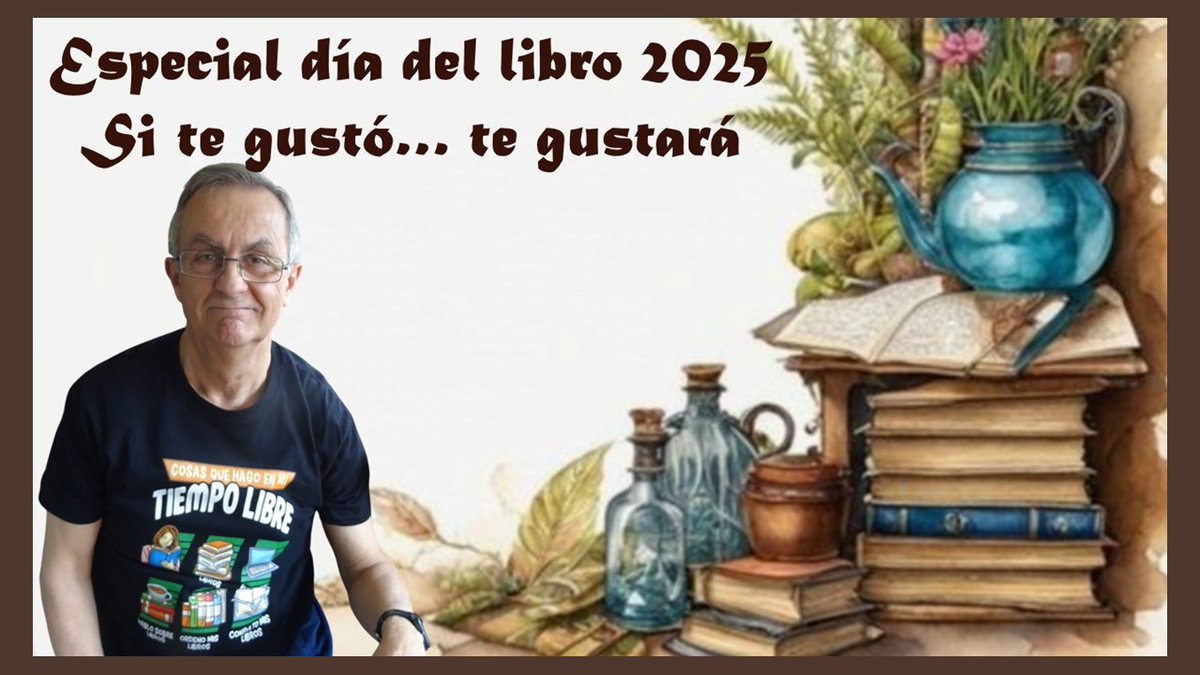 Especial día del libro 📚 2025. Asociados por la premisa Si te gustó.., te gustará
youtu.be/Ejij90M8ocA

<a href="/VilaSilva/">Lorenzo Silva</a> <a href="/NoemiTrujillo/">NOEMÍ TRUJILLO</a> <a href="/rosarioraro/">Rosario Raro</a> <a href="/jlgilsoto/">J.L. Gil Soto</a> <a href="/carmenposadas_/">Carmen Posadas</a> <a href="/jambrina_/">Luis García Jambrina</a> <a href="/andres_pascual/">Andrés Pascual</a> <a href="/sdiazcortes/">Santiago Díaz</a> <a href="/FranciscoNarla/">Francisco Narla</a> <a href="/DoloresRedondoM/">Dolores Redondo</a> <a href="/alvaroarbina_/">Álvaro Arbina</a> <a href="/Palomas_Alejand/">Alejandro Palomas</a>