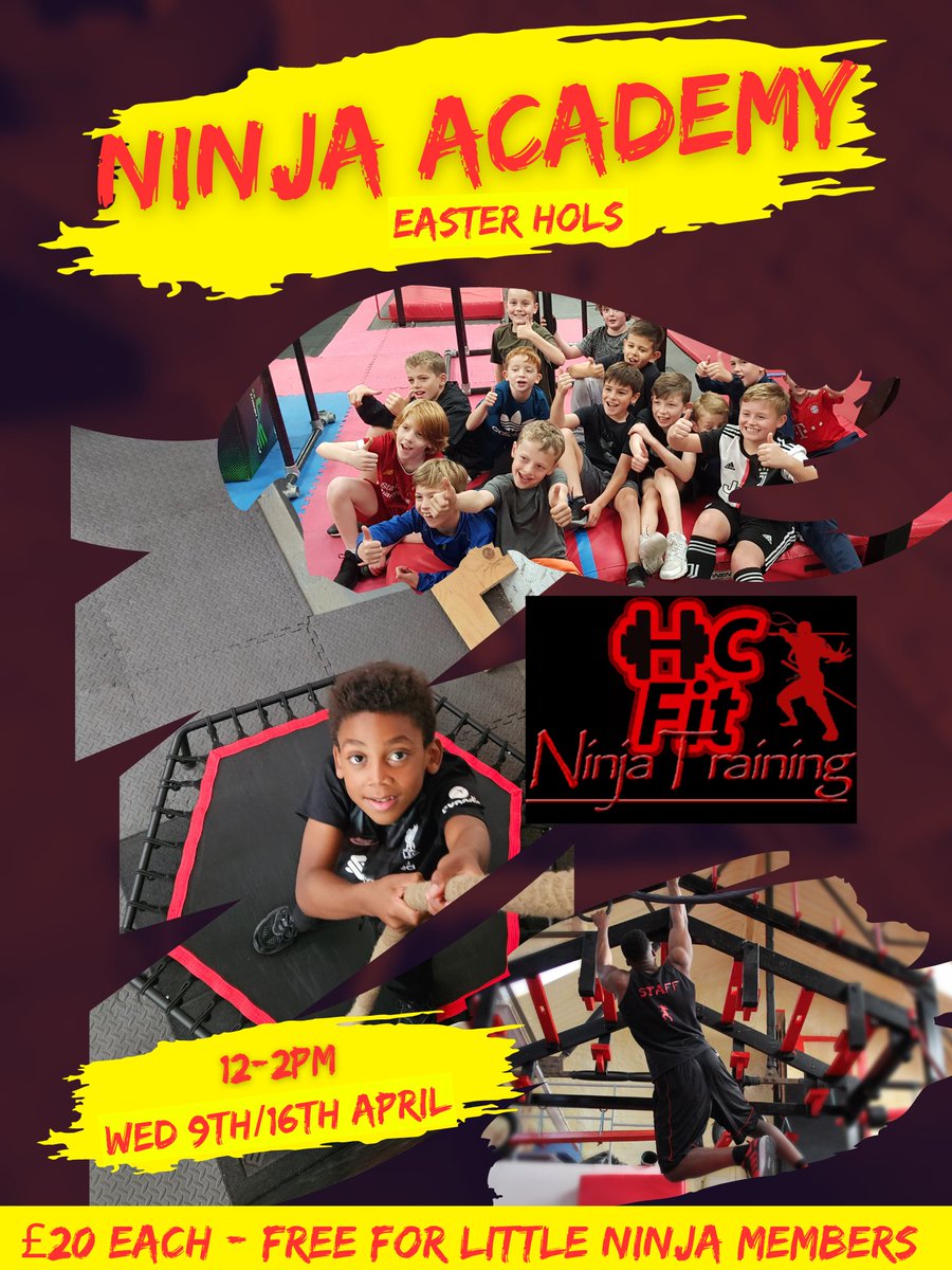 Sefton Children's University (@seftoncu) on Twitter photo #LearningDestinationSpotlight: Ninja Academy <a href="/HCFit1/">HC:FIT NinjaTraining</a> in Sandhills have a very exciting Easter Holiday session taking place on Wednesday 16th 12pm-2pm!
They also offer regular Ninja Warrior classes every Tuesday, Thursday and Saturday!
Visit HC-FIT.co.uk/littleninjas for info 😊 #LearningDestinationSpotlight: Ninja Academy <a href="/HCFit1/">HC:FIT NinjaTraining</a> in Sandhills have a very exciting Easter Holiday session taking place on Wednesday 16th 12pm-2pm!
They also offer regular Ninja Warrior classes every Tuesday, Thursday and Saturday!
Visit HC-FIT.co.uk/littleninjas for info 😊