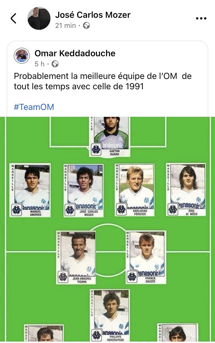 KeddadoucheOmar's tweet photo. Quand mon ami et idole d’enfance ,le grand José Carlos Mozer partage ma publication Facebook de ce matin et bien ça fait trop plaisir 😍😍😍

Forster/Mozer pourceaux qui ont connu,à mes yeux la plus belle charnière centrale olympienne de tout les temps  🩵💪⭐️

#teamom https://t.co/UFJwFvIa5V
