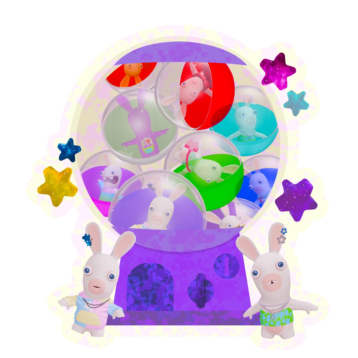 RSTLSSxyz's tweet image. Elli and Kay glyph reveals text

ALERT: Two more RabbID artifacts have manifested in our feeds. Warning: Extreme style polarization detected...

RABBIDS GUMDROP by @Kay_DF_ 
🍬 Scanning reveals: Kawaii chaos containment system
✨ Key features:

Automated Rabbid dispensing…
