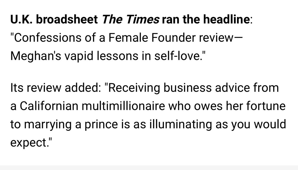 Meghan Sussex was a whole millionaire before marrying Prince Harry. I’m sorry, but we’re not going to rewrite history.