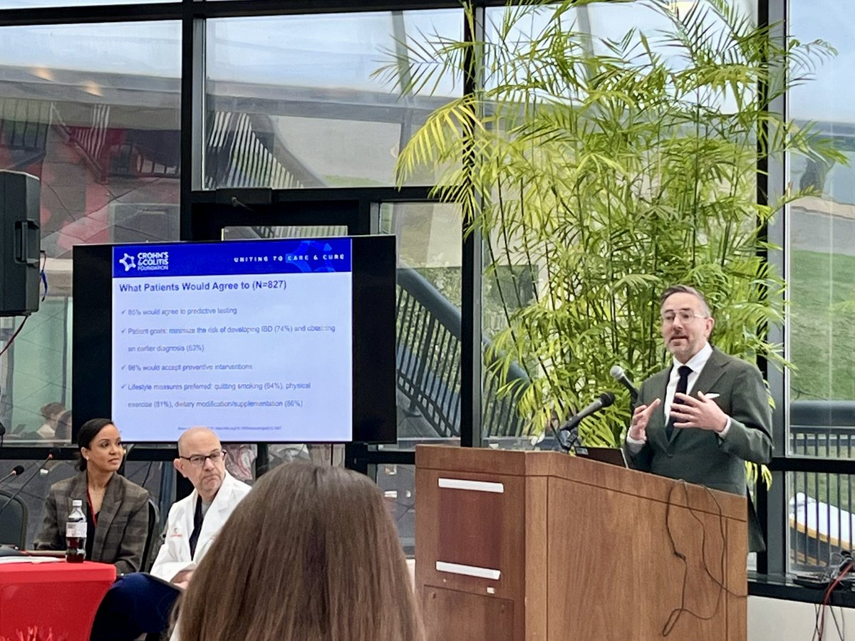 saia_gi's tweet photo. Really important talk by the one & only Dr Alan Moss of @CrohnsColitisFn on delaying and/or prevention of #IBD & what patients & their families would be agreeable to in terms of interventions💡 #PIBDRD25

SAIA was thrilled to be involved in advancing this research via patient recruitment & involvement 🙏🏽