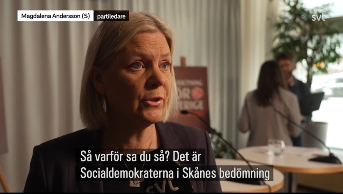Det här är faktiskt hårresande, att partiledaren för Sveriges största parti, tillika f.d. statsminister påstår i SVT på bästa sändningstid att 1000 pers ska varslas i Skåne och källan är ”Socialdemokraterna i Skåne”. Lögner legitimeras från högsta nivå.