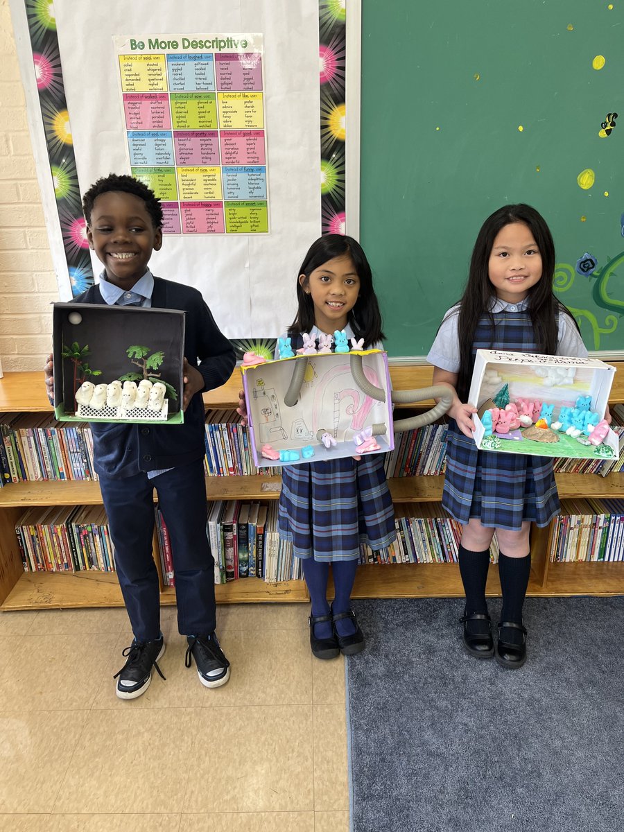 VisitationParam's tweet photo. Do you LIKE PEEPS?! Visitation Academy conducted a Peeps Diarama (or Peeps-o-rama) contest!Students created a diorama using Peeps, bunnies, chicks, or both!
 #PeepsContest #VisitationAcademy #elementary education #paramusschools https://t.co/0N3xscqOd9