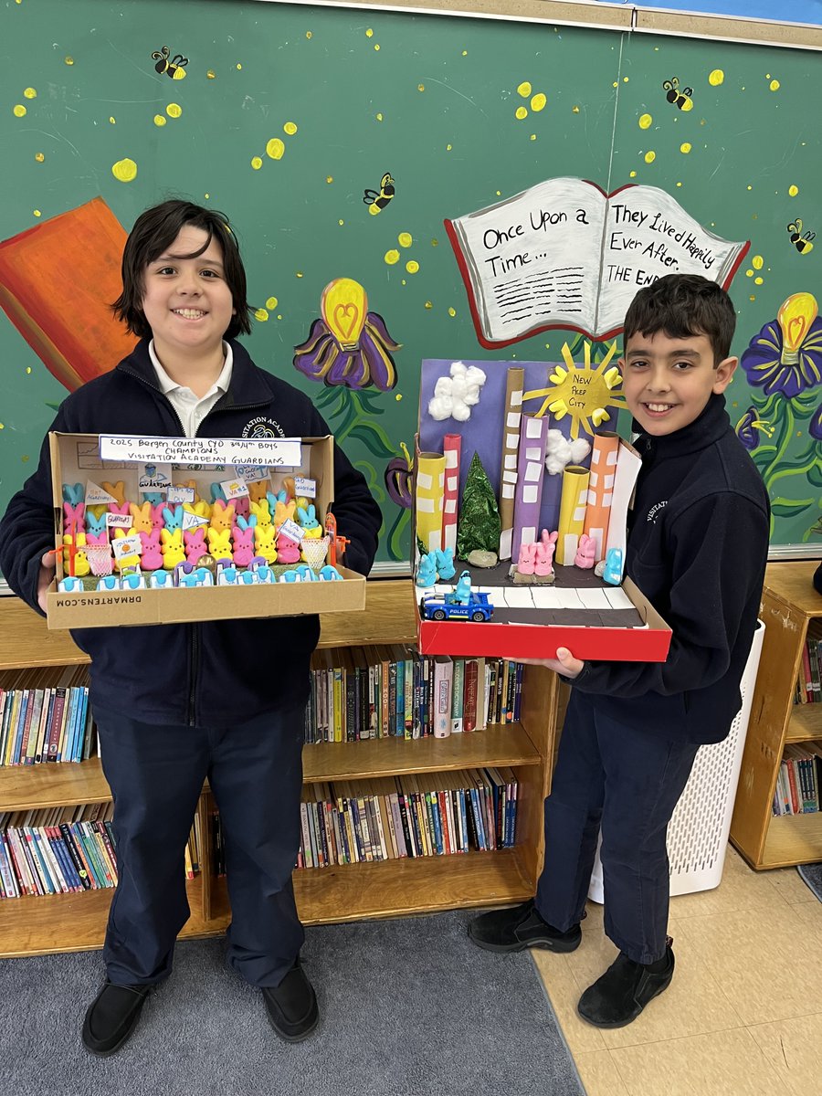 VisitationParam's tweet photo. Do you LIKE PEEPS?! Visitation Academy conducted a Peeps Diarama (or Peeps-o-rama) contest!Students created a diorama using Peeps, bunnies, chicks, or both!
 #PeepsContest #VisitationAcademy #elementary education #paramusschools https://t.co/0N3xscqOd9