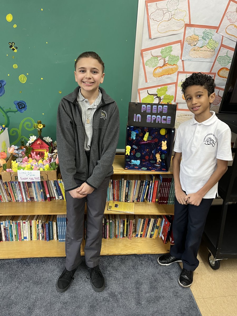 VisitationParam's tweet photo. Do you LIKE PEEPS?! Visitation Academy conducted a Peeps Diarama (or Peeps-o-rama) contest!Students created a diorama using Peeps, bunnies, chicks, or both!
 #PeepsContest #VisitationAcademy #elementary education #paramusschools https://t.co/0N3xscqOd9