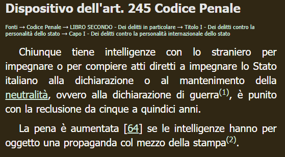 GufoPuso's tweet photo. Lo trovo assurdo.
@pinapic è davvero l'unica se non una delle poche che penso possa fare qualcosa.
Intanto, partirei dall'appurare se Conte non si sia già macchiato del reato di cui all'art. 245 c.p.
Poi passerei a Salvini.
E vorrei ricordare anche che il 310 c.p. già vale. https://t.co/p5MzyTfyp5