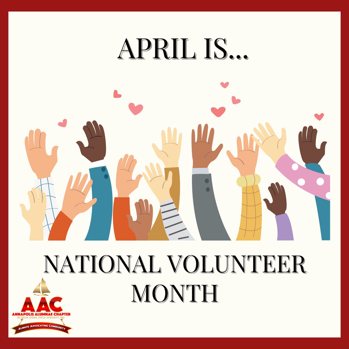 We honor the amazing volunteers who are changing communities all over the world during National Volunteer Awareness Month. Your time and work count! 🫶❤️ #NationalVolunteerMonth #ThankYouVolunteers #AnnapolisAlumnae <a href="/dstinc1913/">dstinc1913</a> <a href="/easternregdst/">EasternRegionDST</a>