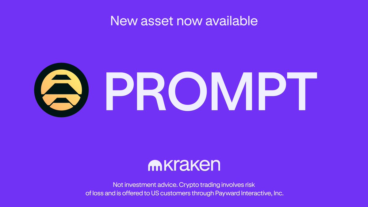🔊 $PROMPT @AIWayfinder is now available for trading on Kraken! ✔️ Deposits  and withdrawals are enabled 🎉 Trading is now live! Trade here ⤵️  https://t.co/z4rCSR0niL *Geographic restrictions apply