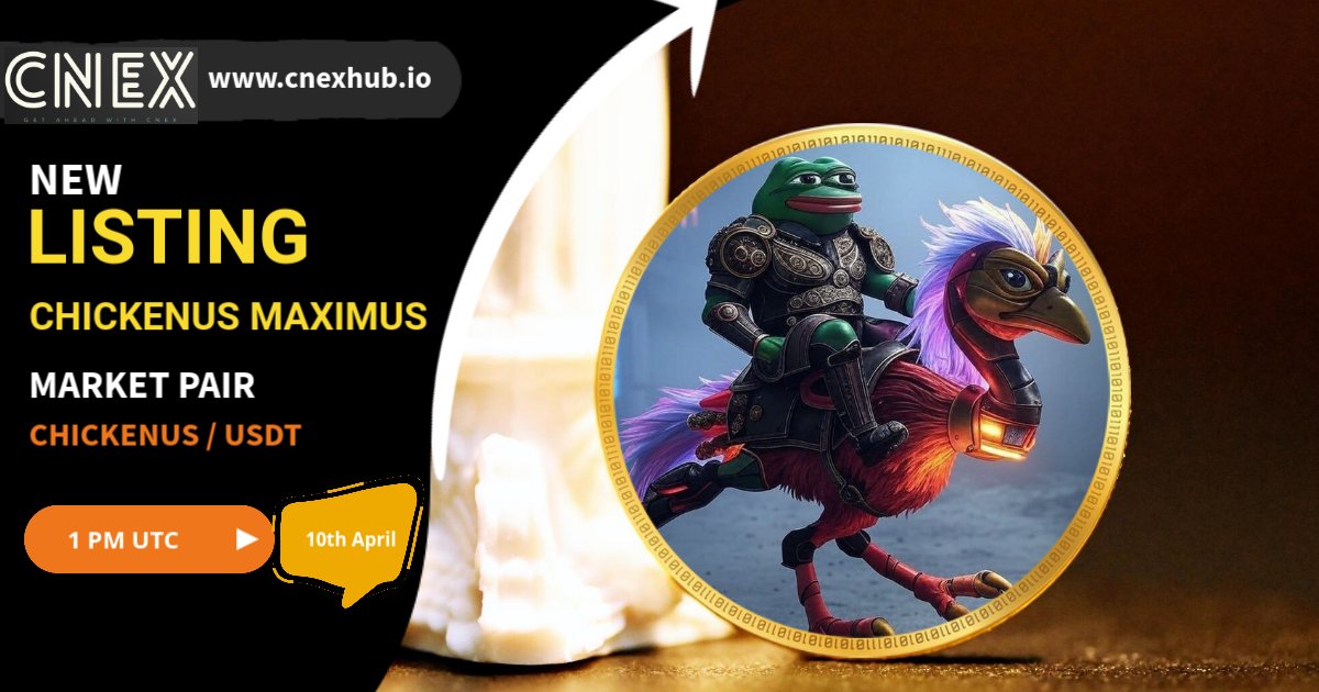 ChickenusETH's tweet photo. #CHICKENUS / Chickenus Maximus

First CEX Listing! @cnexhubex 

https://t.co/1owQsrfyBT

https://t.co/bva0tb1tzW https://t.co/PksAaa7kWi