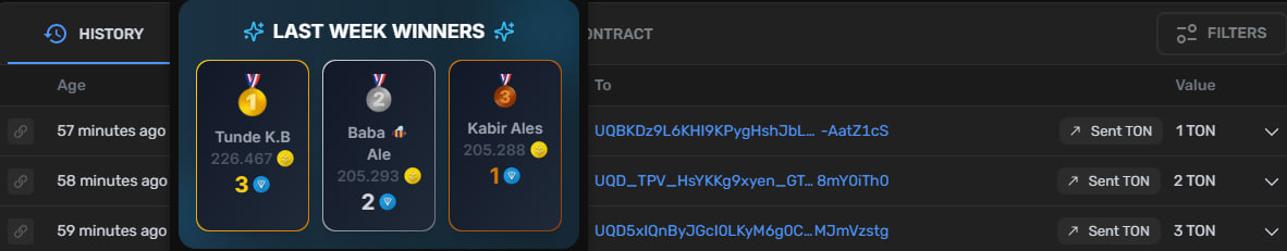 🏆 Round 2 Mining Competition Rewards Sent!

🌟 The rewards for the winners of the exciting Round 2 BeeCoin mining competition have been successfully distributed to their wallets! 🎉

🔥Get ready for the next rounds  you could be the next winner! 🐝🚀
(t.me/Bee_CoinBot/ap…)
