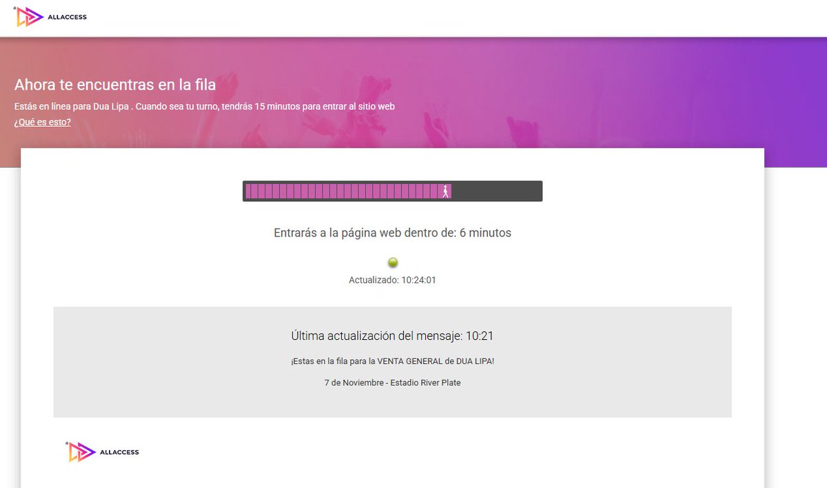 Vendo link para Dua Lipa - Radical Optimism Tour (Venta General) en River Plate 🇦🇷 🏟️ (Plataforma All Access) Entra en 6 minutos 🕣 Info al MD 📩