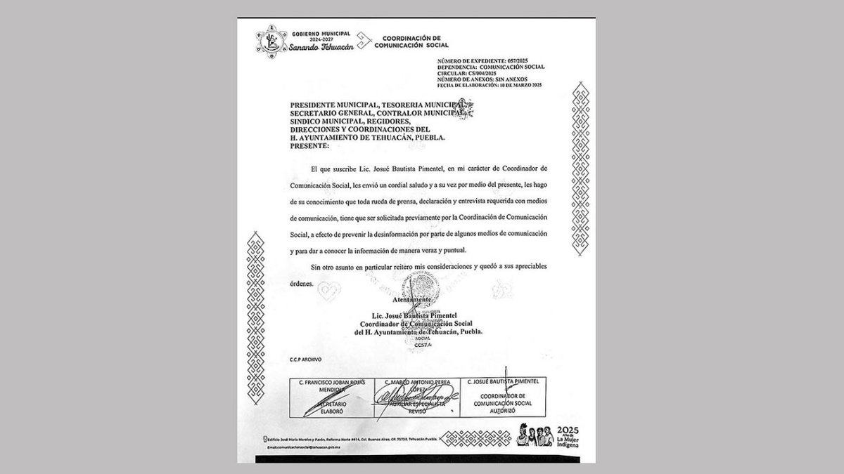 JornadaOriente's tweet photo. 🙅‍♂️🗣️ #Cuitlatlán |Alcalde de Tehuacán quiere prohibir las discusiones en el cabildo y las declaraciones a la prensa | Por Fermín Alejandro García https://t.co/lDDdrptPiD https://t.co/Lv5vCCpPKf