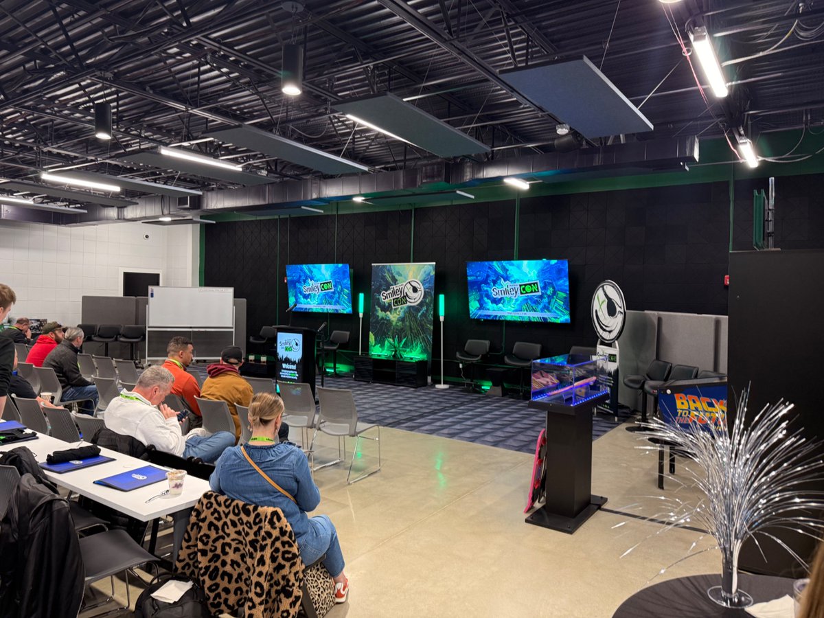 Day one of SmileyCon at #TrustedSec! 

Internal free two day con of training and talks for our customers and friends!

Talks will be recorded and published at a later date!