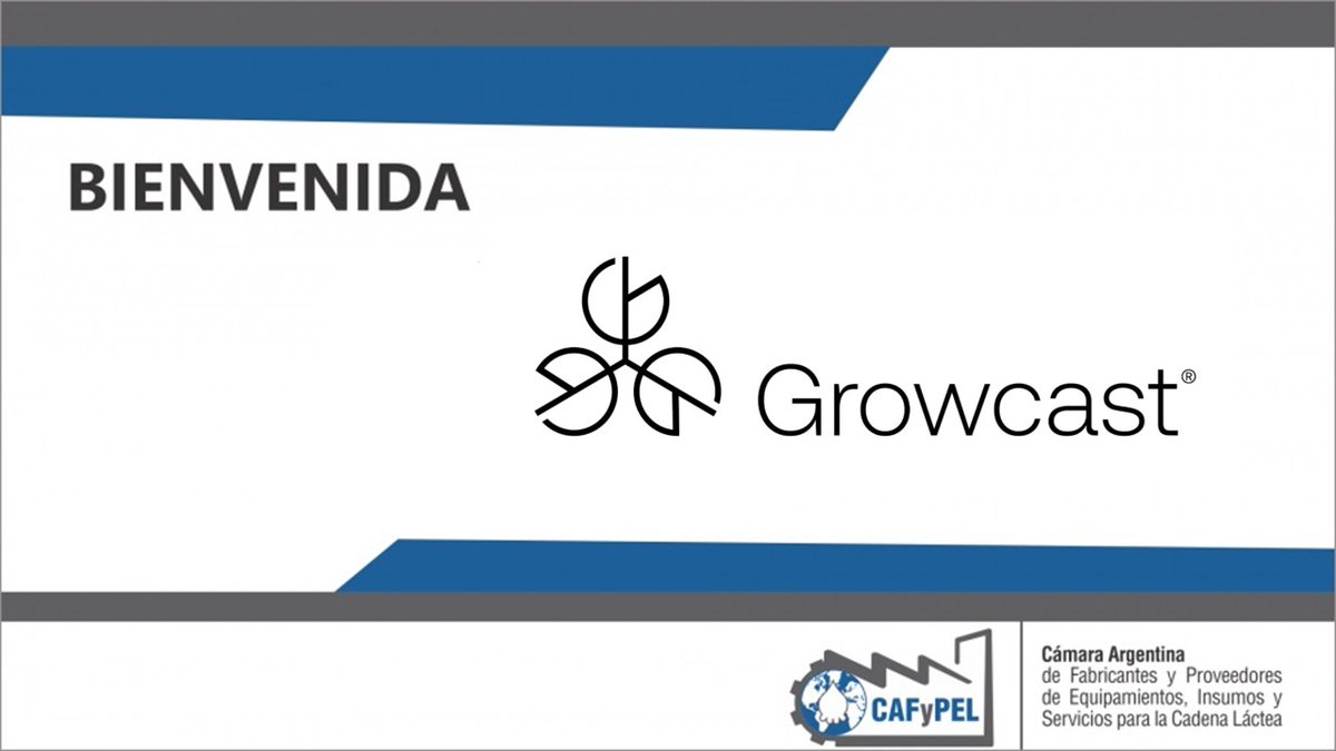 Le damos la bienvenida a la CAFyPEL a GROWCAST 
Empresa dedicada al desarrollo de soluciones de IoT (Internet de las cosas) para medir y controlar distintas variables en tiempo real con un sistema de alertas frente a situaciones anómalas.