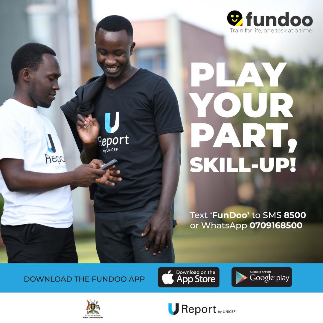 UReportUganda's tweet photo. #Life is all about choices💯
👉Play your part, skill up!!
📲Text FunDoo to 8500 or WhatsApp 0709168500 to join
✅Google Play: https://t.co/hSLoMCmC81.
✅Apple Store: https://t.co/NDRh1FZOWh……… #LifeDigitalCoachUG @UNICEFUganda @OfficialMubs @SorotiUniversi1 @UNICEFinnovate @nssfug @Mglsd_UG @AtiiandKatiLtd