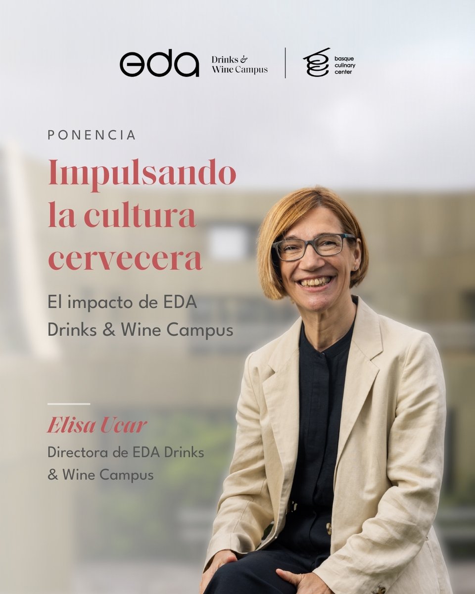 EDA Drinks & Wine Campus (@eda_campus) on Twitter photo 🍻 ¡Tenemos una cita!
Elisa Ucar, directora de EDA Drinks & Wine Campus, ofrecerá una ponencia en el <a href="/BcnBeerFest/">Barcelona Beer Festival</a> mañana, 11 de abril, a las 12.30h.
En ella abordará cómo se puede impulsar la cultura cervecera desde una perspectiva formativa.
¡Os esperamos! 🤗 🍻 ¡Tenemos una cita!
Elisa Ucar, directora de EDA Drinks & Wine Campus, ofrecerá una ponencia en el <a href="/BcnBeerFest/">Barcelona Beer Festival</a> mañana, 11 de abril, a las 12.30h.
En ella abordará cómo se puede impulsar la cultura cervecera desde una perspectiva formativa.
¡Os esperamos! 🤗