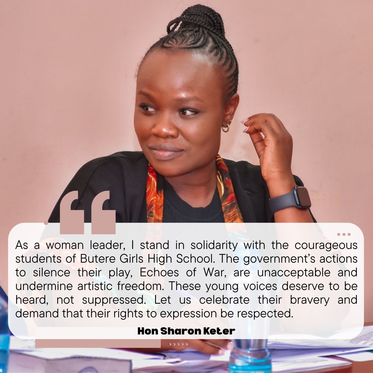 KANUParty_ke's tweet photo. Hon. Sharon Keter, KANU nominated Baringo MCA weighs in on the issue of retrogressive governance. https://t.co/KIWpBQp7xb