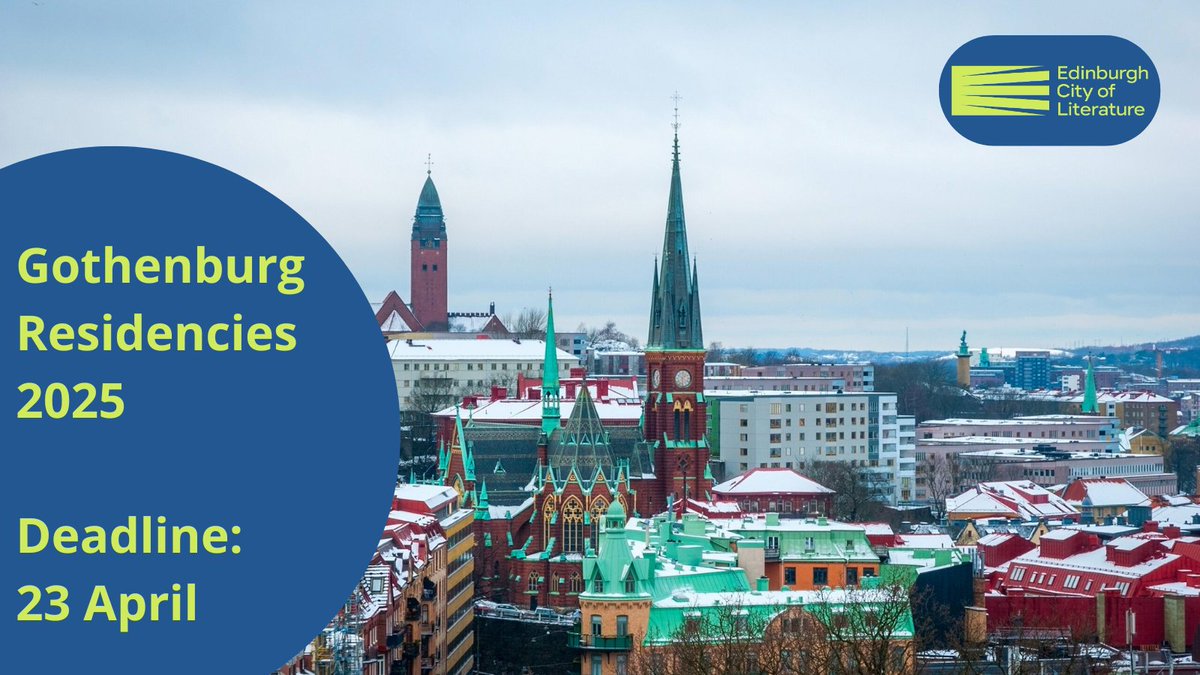 Are you a writer or literary translator? 

Through the Cities of Literature network, you can currently apply for a one-month residency grant for November 2025, within the framework of AIR Litteratur Västra Götaland.

Info: cityofliterature.com/gothenburg-res…