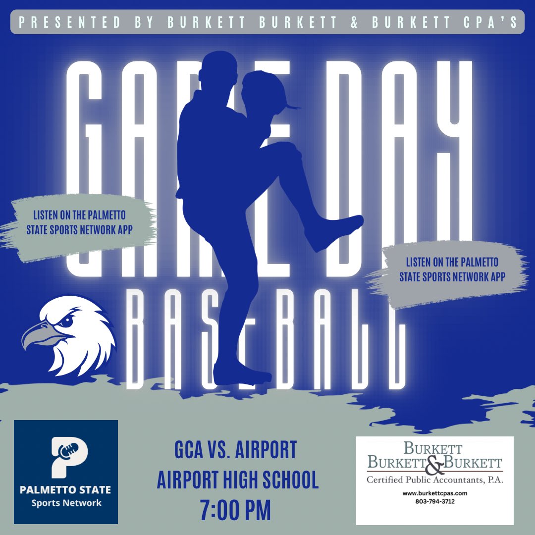 The Eagles continue their quest for the Region 4 Title as they host Gray Collegiate Academy tonight! Come out and pack the hill!! Listen live to the Voice of the Airport Eagles Steve Knight and Ben Barrs for all the action! network1sports.com/station/pssn2 or on the Palmetto State Sports