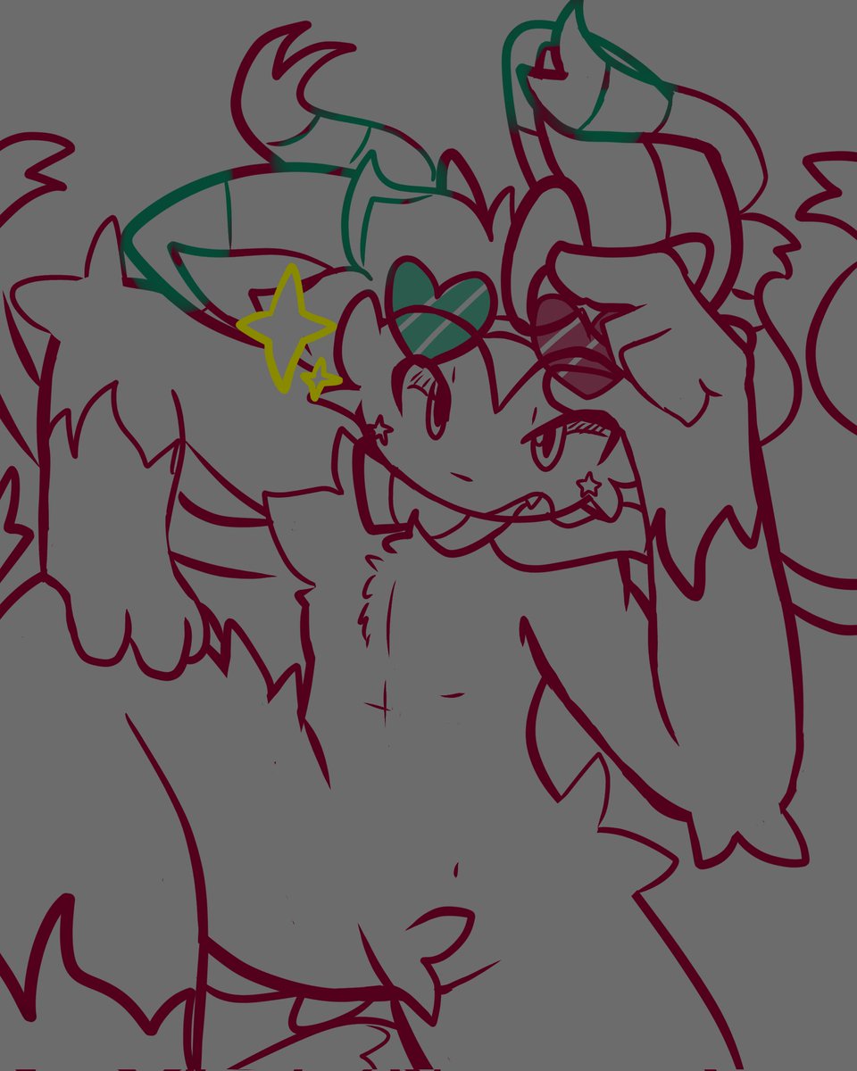 Doodle for a friend, the sylveon with 6 ribbons