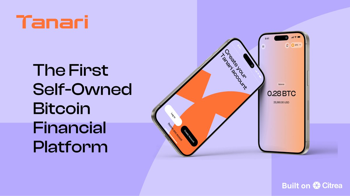 We are introducing Tanari, the first self-owned Bitcoin financial platform.

Bitcoin gave us the blueprint for financial freedom. But its financial ecosystem never caught up to that vision.

Today, that starts to change. 🧵