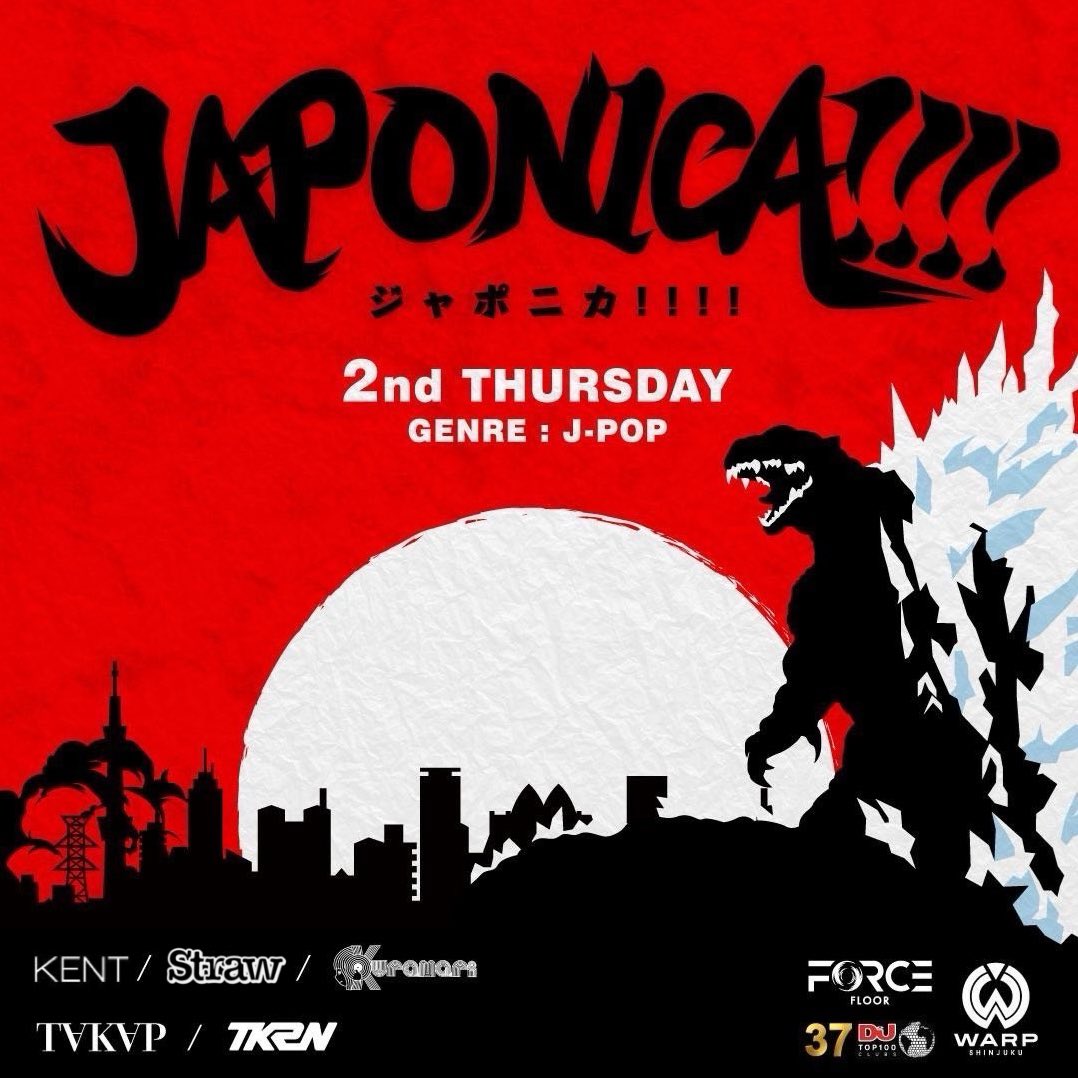 9ramari's tweet photo. 今夜 4/10(木) 22:00~ は
新宿 WARP でDJしてます👋🏻

サブフロア FORCE FLOOR にて
朝まで J-POP でお届けする “ JAPONICA!!!! ”🇯🇵

お得な ゲスト ディスカウント は
お気軽にDMまでご連絡くださいー！✉️ https://t.co/RlJc4nlORD