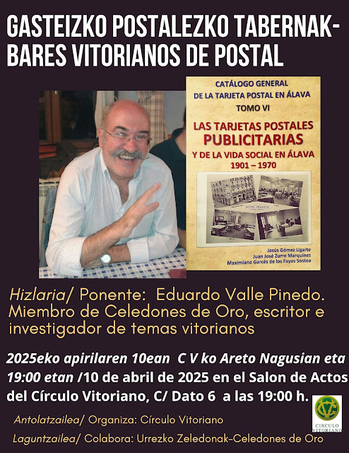 GAUR osteguna, hilak 10. Hemendik gutxira badugu hitordu bat...HOY jueves 10 de abril, dentro de pocas horas, tenemos una cita con Eduardo Valle Pinedo