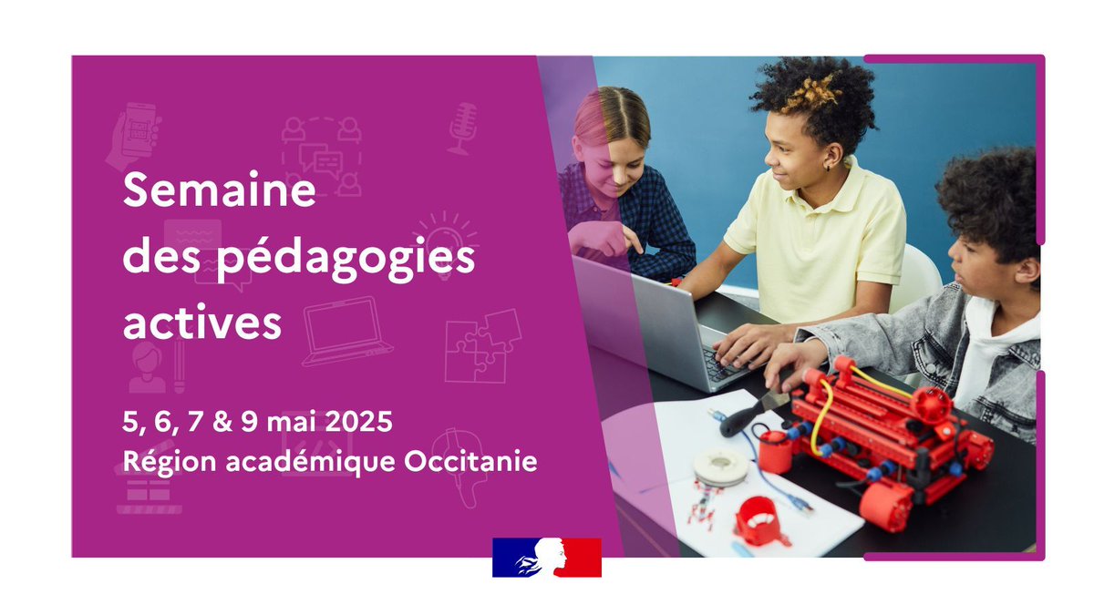 DRANE Occitanie (@draneoccitanie) on Twitter photo 📢 Dans moins d’un mois, un événement à ne pas manquer ! 📢 La Semaine des Pédagogies Actives et du Numérique de la <a href="/RA_Occitanie/">Région Académique Occitanie</a> avec pour thème : le numérique au service de la créativité des élèves. 💡💻
🗓️ Notez la date : du 5 au 9 mai 2025
ℹ️ drane.region-academique-occitanie.fr/span 📢 Dans moins d’un mois, un événement à ne pas manquer ! 📢 La Semaine des Pédagogies Actives et du Numérique de la <a href="/RA_Occitanie/">Région Académique Occitanie</a> avec pour thème : le numérique au service de la créativité des élèves. 💡💻
🗓️ Notez la date : du 5 au 9 mai 2025
ℹ️ drane.region-academique-occitanie.fr/span