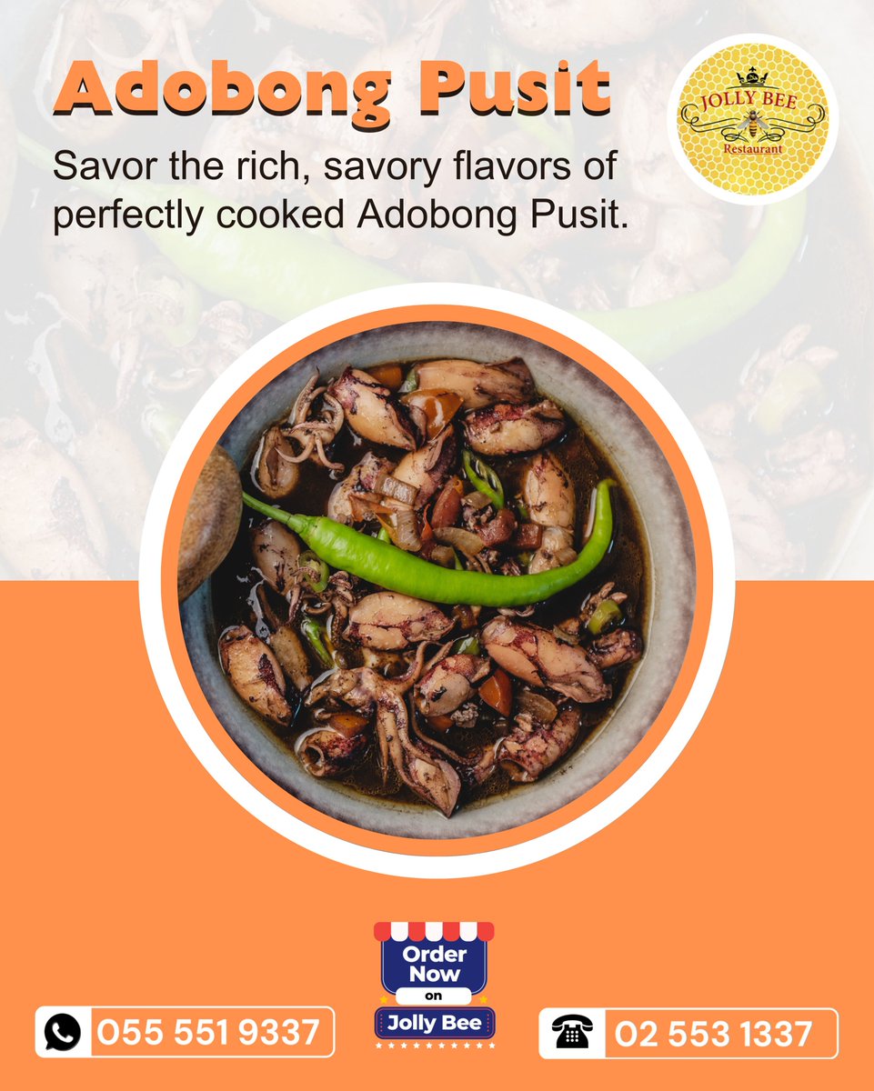 JollyBeeRestro's tweet image. 🦑 Craving a taste of home? Try our savory #AdobongPusit at #JollyBee in #AbuDhabi! Perfectly tender squid in rich adobo sauce — pure comfort in every bite! 🍽️❤️

#FilipinoFood #SquidAdobo #PinoyDish #AbuDhabiEats #FilipinoRestaurant #SeafoodLover #AuthenticFilipino #PinoyFoodie