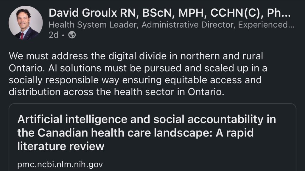Always so cool to see someone actually read our work and be inspired!

#SocialAccountability
#Healthcare
#AI

journals.plos.org/digitalhealth/…