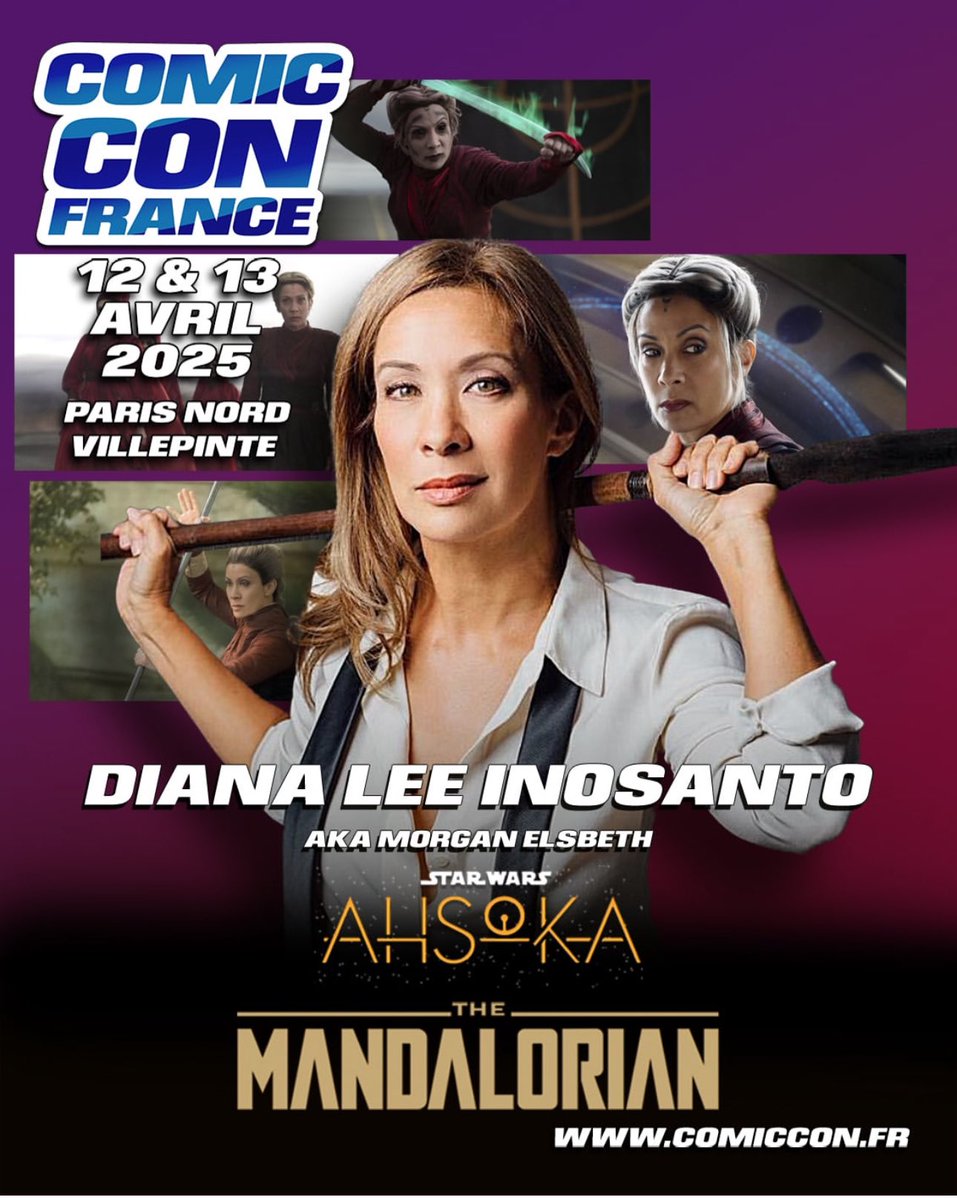TheRealDLI's tweet photo. Bonjour! I am counting the days till #ComicConFrance I look forward to meeting you beautiful fans! #maytheforcebewithyou #StarWars #TheMandalorian #Ahsoka #TalesOfTheEmpire #Nightsister #ForDathomir #MorganElsbeth #Magistrate #BeskarSpear #Talzinblade #thisistheway https://t.co/wCMFlyAjMH