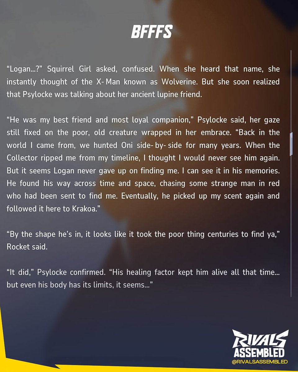 RivalsAssembled's tweet photo. A "Strange Man in Red" has been teased in Marvel Rivals 

In Squirrel Girl's 2nd lore entry, Psylocke mentions a "strange man in red"  that had been sent to find her by The Collector

spotted by @mmmmmmmmiller https://t.co/7Yl4FeAaEp